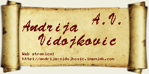 Andrija Vidojković vizit kartica